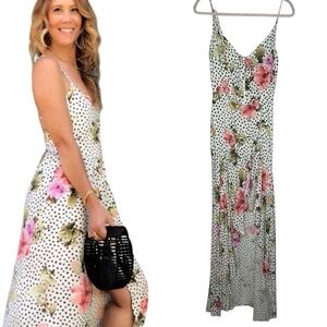 STILLWATER Floral High Low maxi Dress